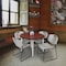 Regency Kahlo Round Table & Chair Sets, 42 W, 42 L, 29 H, Wood, Metal, Polypropylene Top, Cherry TPL42RNDCHCM44GY - alternate 2
